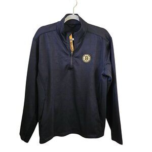 LevelWear Boston Bruins Essence Team Text 1/4 Zip Black Pullover Size M
